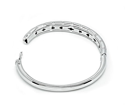 Estate 18K gold diamond bangle 1.20ct total weight classic design