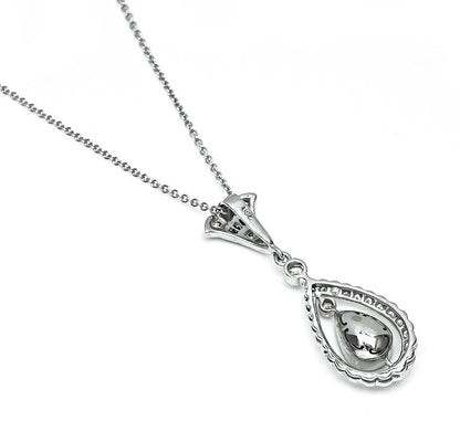 Estate 2.00ct Sapphire 0.50ct Diamond Pendant Necklace