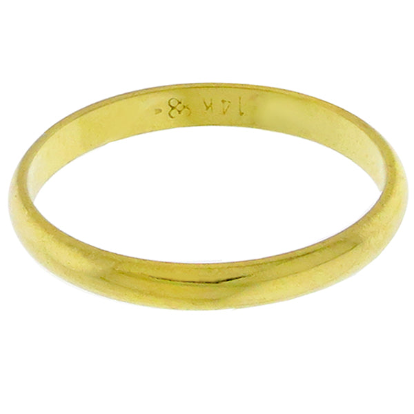 Estate 2.5mm 14k Yellow Gold Wedding Band