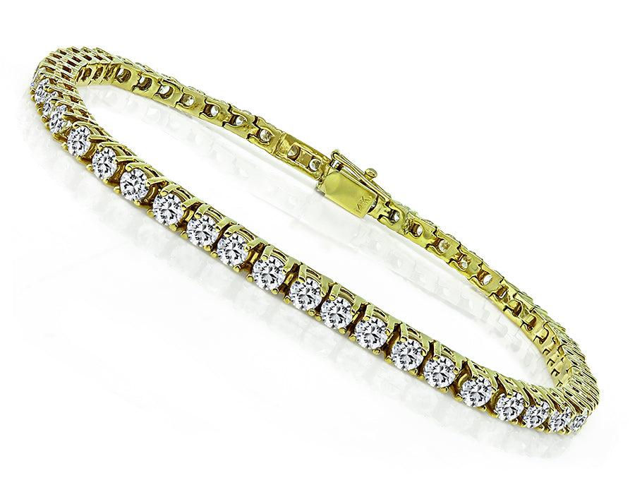 Estate 5ct Diamond Tennis Bracelet in 14K