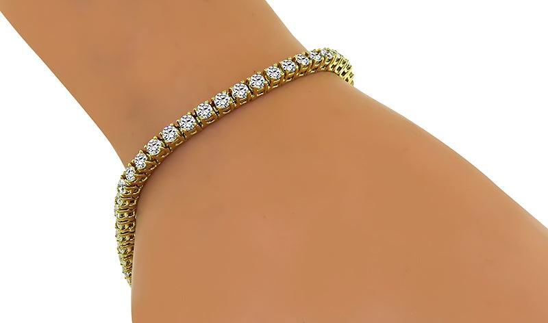 Estate 5ct Diamond Tennis Bracelet in 14K