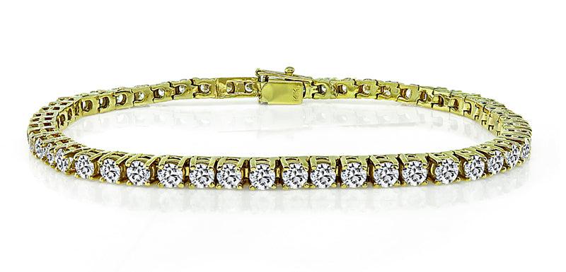 Estate 5ct Diamond Tennis Bracelet in 14K