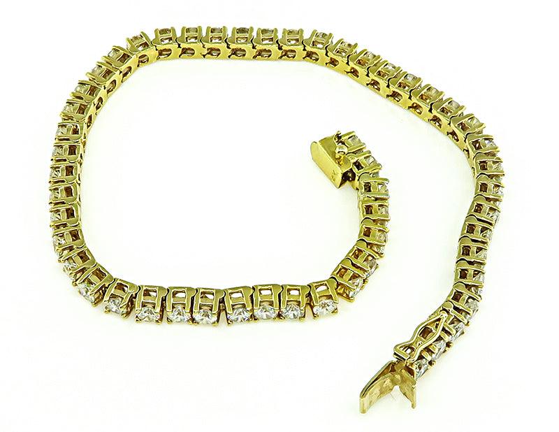 Estate 5ct Diamond Tennis Bracelet in 14K