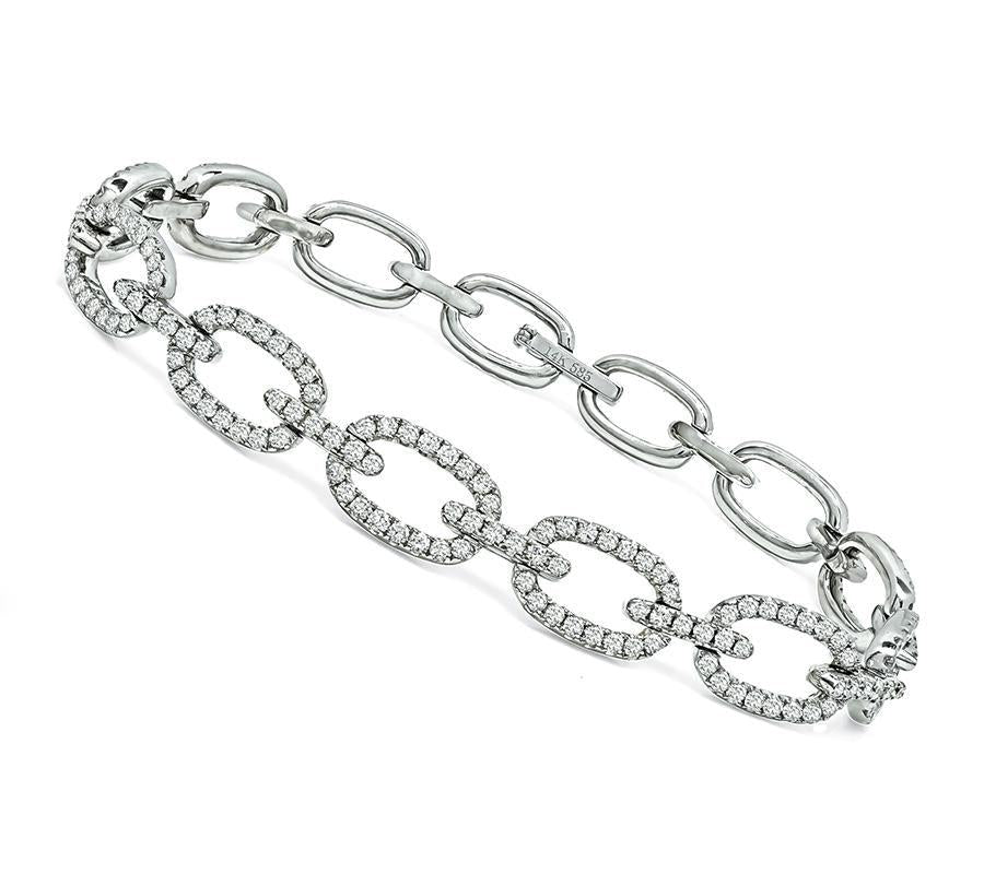 Estate 5.00ct Diamond Gold Bracelet