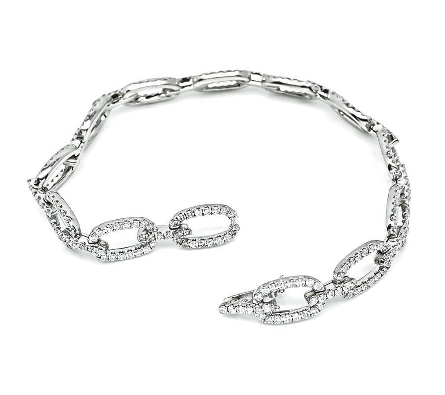 Estate 5.00ct Diamond Gold Bracelet