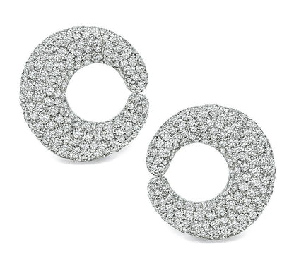 Estate 5.68ct Platinum Diamond Earrings