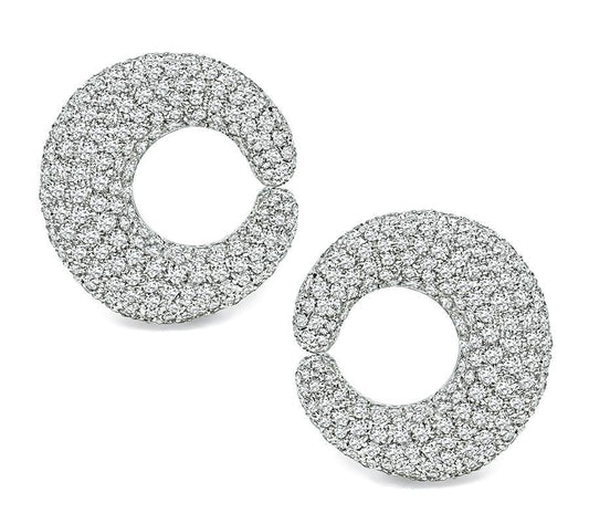 Estate 5.68ct Platinum Diamond Earrings