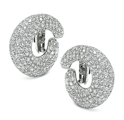 Estate 5.68ct Platinum Diamond Earrings