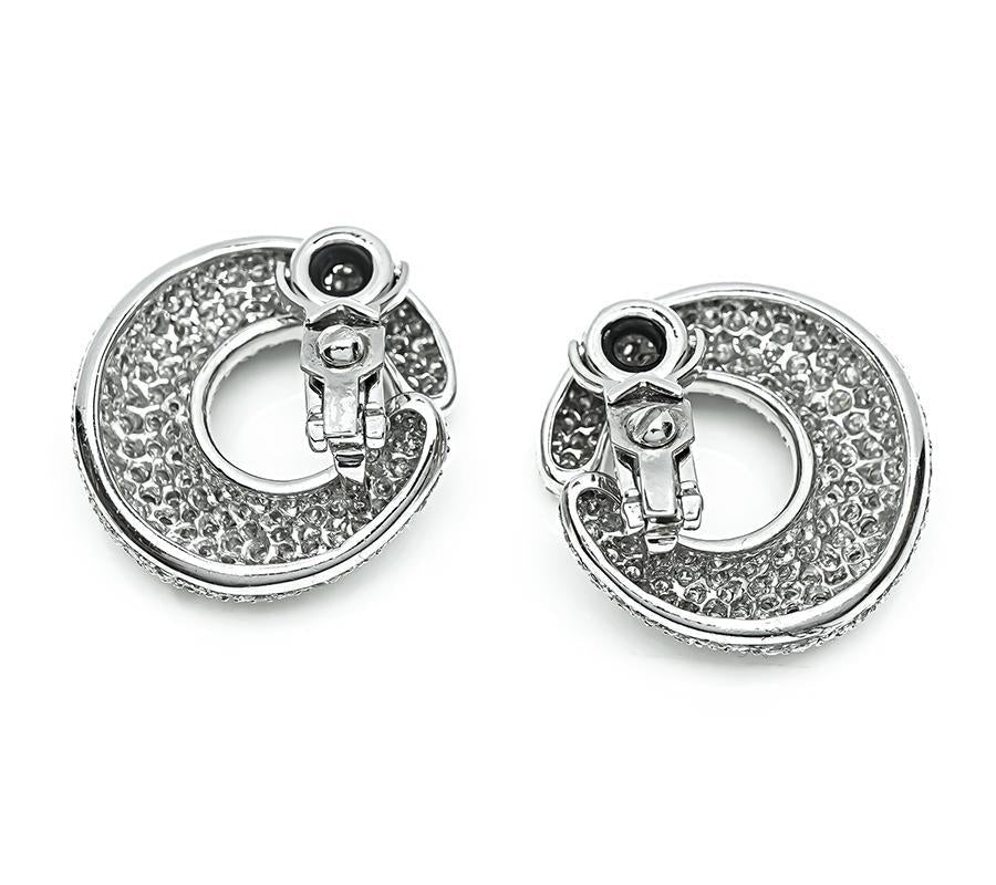 Estate 5.68ct Platinum Diamond Earrings