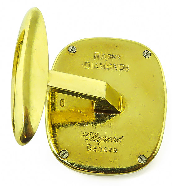 Estate Chopard 1.00ct Diamond Gold Cufflinks | Israel Rose