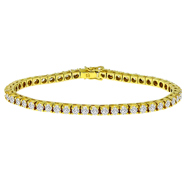 Estate Diamond Tennis Bracelet Israel Rose