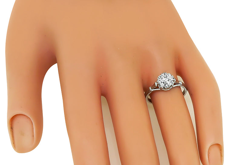 Estate GIA Certified Diamond Engagement Ring Israel Rose