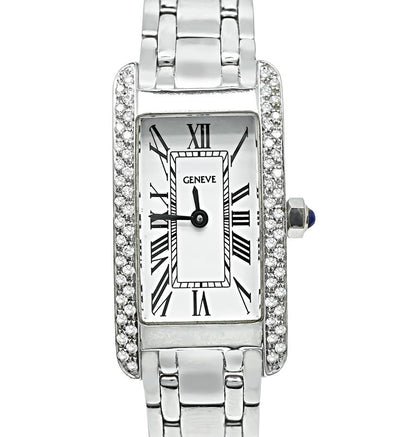 Estate Geneve 0.90ct Diamond 14k White Gold Watch