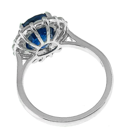 Estate Princess Diana Style Sapphire Ring