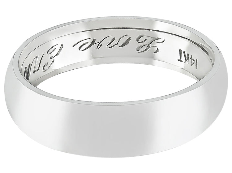 Estate gold wedding band 5.5mm width traditional unisex band