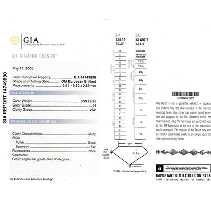 GIA 0.59ct Diamond Ruby  Engagement Ring