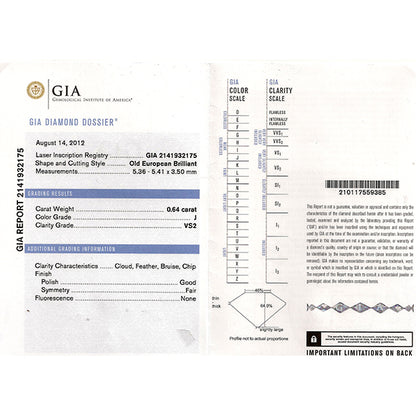 GIA 0.64ct Diamond Emerald Onyx Engagement Ring