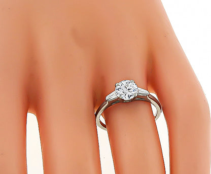 GIA 0.86ct Diamond Raymond Yard Engagement Ring
