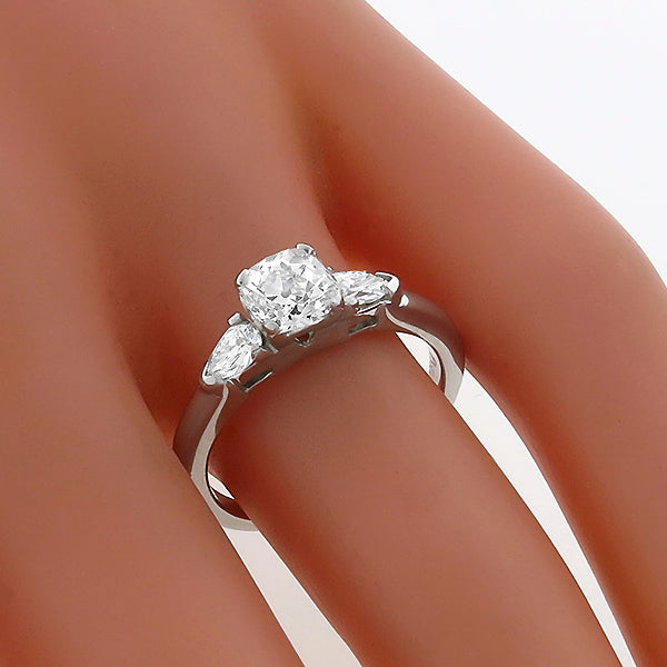 GIA 0.91ct Diamond Platinum Engagement Ring