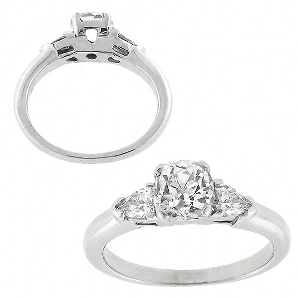 GIA 0.91ct Diamond Platinum Engagement Ring