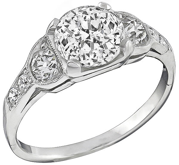 GIA 2.02ct Jubilee Cut Diamond Engagement Ring