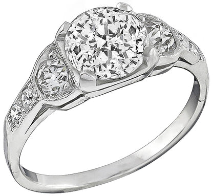 GIA 2.02ct Jubilee Cut Diamond Engagement Ring
