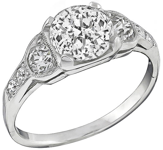 GIA 2.02ct Jubilee Cut Diamond Engagement Ring