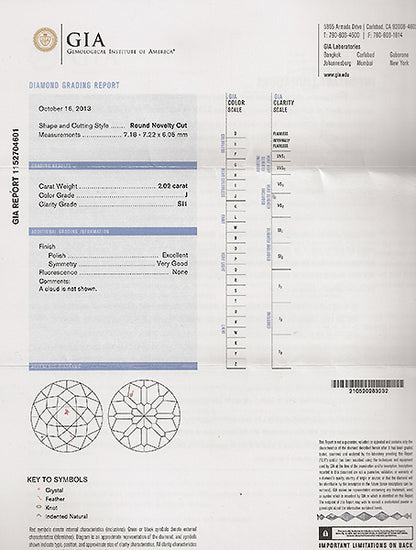 GIA 2.02ct Jubilee Cut Diamond Engagement Ring