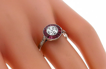 GIA Certified 0.63ct Diamond Engagement Ring