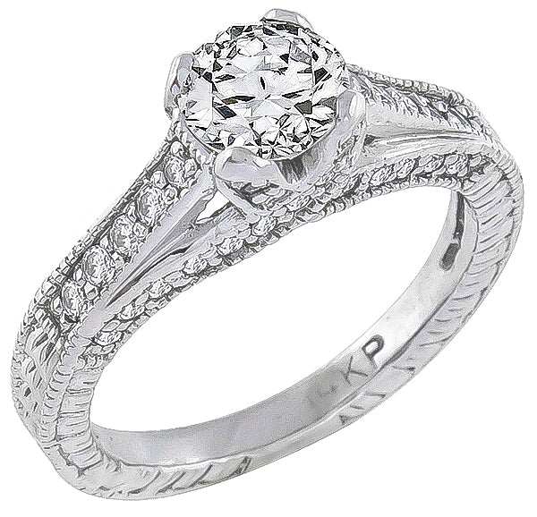 GIA Certified 0.69ct Diamond Engagement Ring