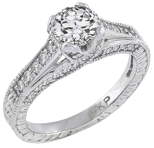 GIA Certified 0.69ct Diamond Engagement Ring