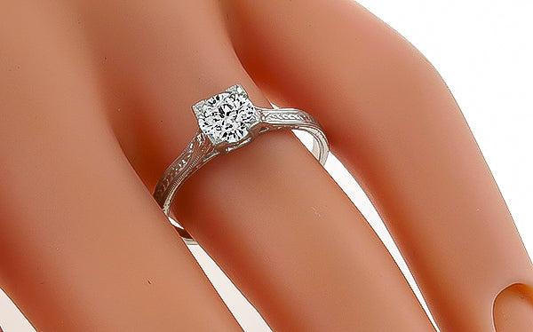 GIA Certified 0.78ct Diamond Engagement Ring