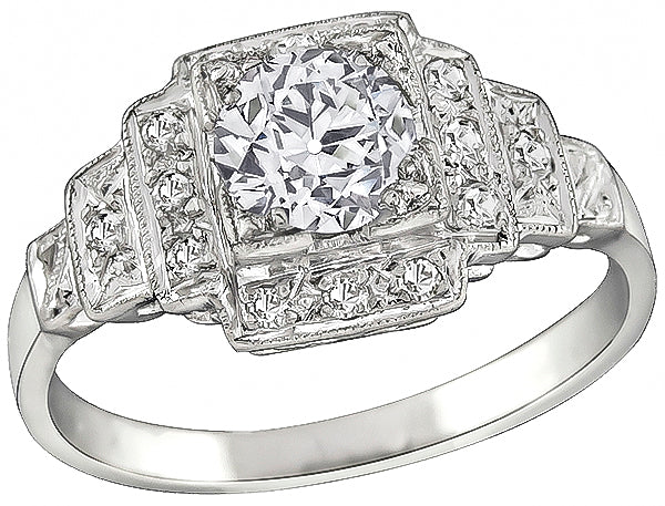 GIA Certified 0.79ct Diamond Engagement Ring