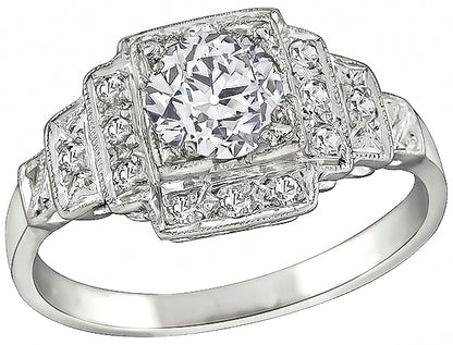 GIA Certified 0.79ct Diamond Engagement Ring