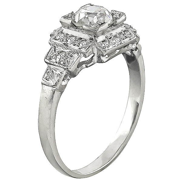GIA Certified 0.79ct Diamond Engagement Ring