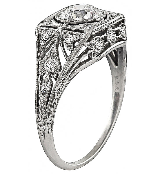 GIA Certified 0.81ct Diamond Black Starr & Frost Engagement Ring