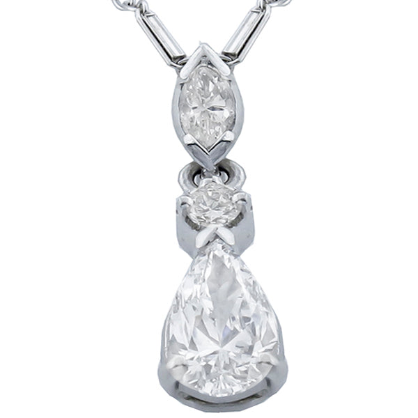 GIA Certified 0.83ct Diamond Gold  Necklace