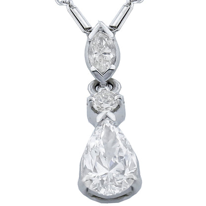 GIA Certified 0.83ct Diamond Gold  Necklace