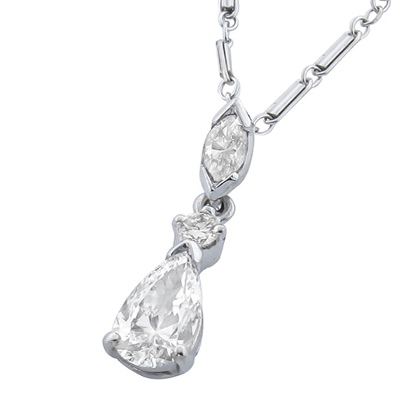 GIA Certified 0.83ct Diamond Gold  Necklace