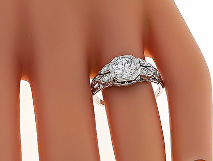 GIA Certified 0.85ct Diamond Engagement Ring