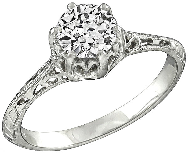 GIA Certified 0.86ct Diamond Engagement Ring