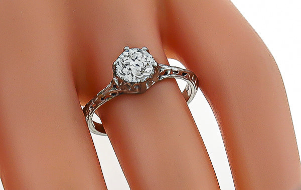 GIA Certified 0.86ct Diamond Engagement Ring