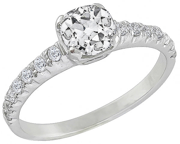 GIA Certified 0.87ct Diamond Engagement Ring