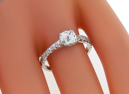 GIA Certified 0.87ct Diamond Engagement Ring