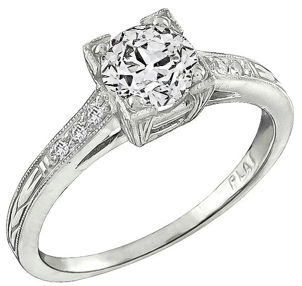 GIA Certified 0.91ct Diamond Engagement Ring