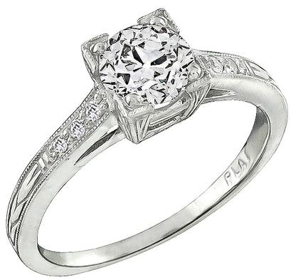 GIA Certified 0.91ct Diamond Engagement Ring