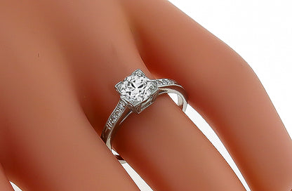 GIA Certified 0.91ct Diamond Engagement Ring