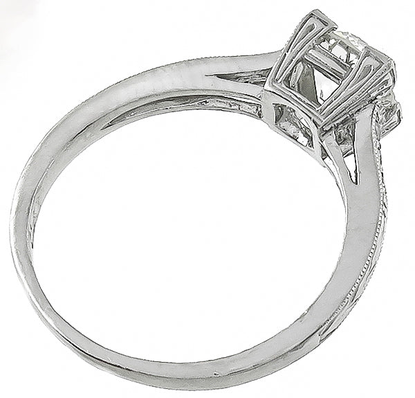 GIA Certified 0.91ct Diamond Engagement Ring