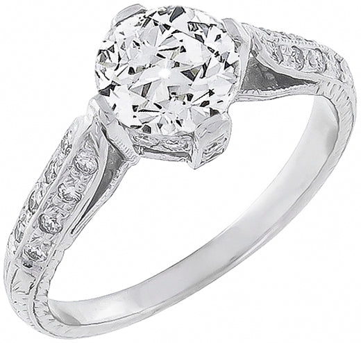 GIA Certified 0.92ct Diamond Engagement Ring