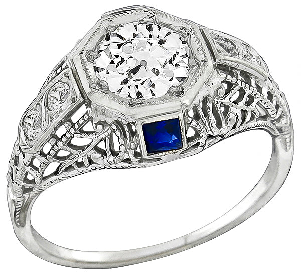 GIA Certified 0.96ct Diamond Engagement Ring